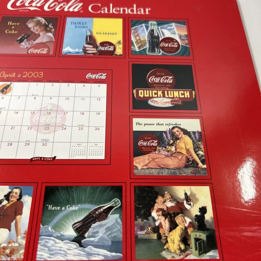 2003 Coca-Cola‎ Calendar Advertising Images From The Archives Collectible